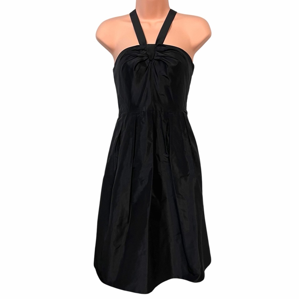 J. Crew Black Silk Halter Neckline Dress